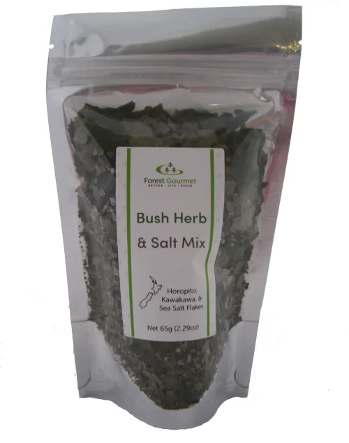 Bush Herb & Salt Mix - 65g silver pouch - with Horopito and Kawakawa